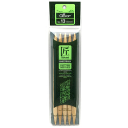 Clover Takumi Bamboo Double Point 7" (18cm), Size 13, 5-Pack Knitting Needles