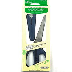 Clover Patchwork Scissors 7-Inch (17cm) Serrated Blades Scissors 493