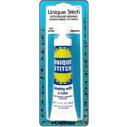 Collins Unique Stitch Fabric Adhesive Glue 1.25 Oz. Tube C7902