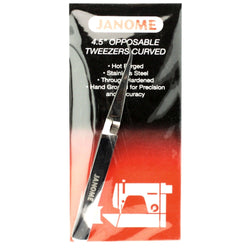 Janome 4-1/2" Opposable Tweezers Curved - Self-Closing Tweezer