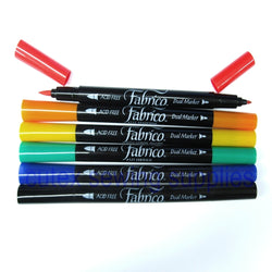 Fabrico Markers Dual Tip 6 Color Fabric Pen Set - Standard PF-100-007