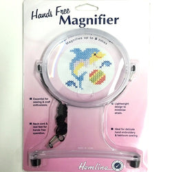 Hemline Hands Free Magnifier - 4-1/2" Wide Sewing & Embroidery Tool