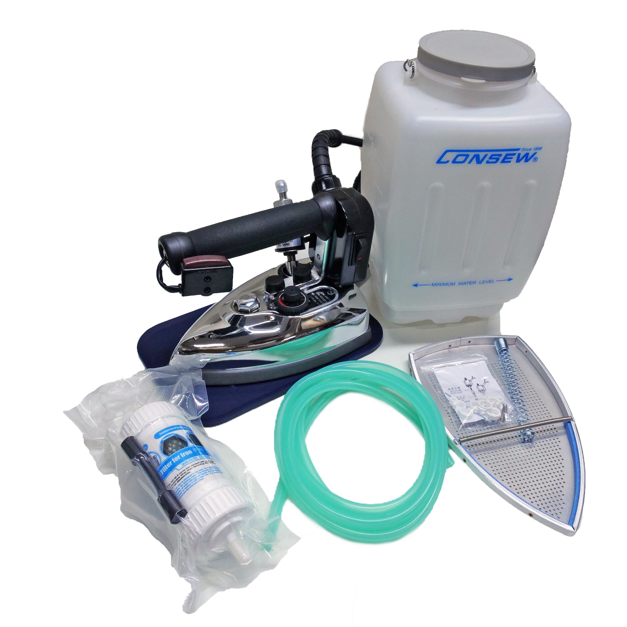 Consew CES85AF Gravity Feed Industrial Steam Iron Set Cutex Sewing