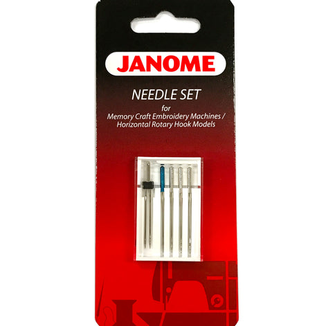 Janome Blue Tip Embroidery Machine Needles  Pack of 5 —  -  Sewing Supplies