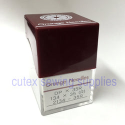 100 Orange DPX35R, 134X35R, 134-35, 2134-35 Industrial Sewing Machine needles