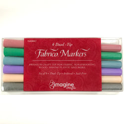 Fabrico Markers Dual Tip 6 Color Fabric Pen Set - Pastel PF-200-007