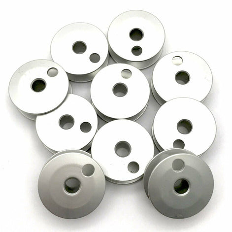10 Large Aluminum Bobbins #148603-0-01 For Brother LS2-B837, B877 Sewi -  Cutex Sewing Supplies