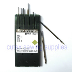 10 Groz-Beckert 29X3, 332 Size 24 Titanium Sewing Needles For Singer 29K Class