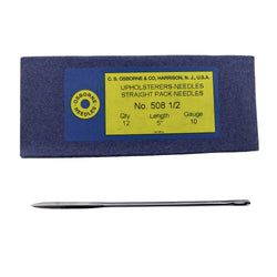 C.S. Osborne Pack Of 12 Striaght Pack Needles #508-1/2, Size 5" Upholstery