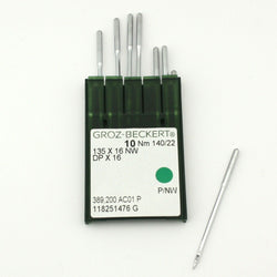 10 Groz-Beckert 135X16NW DPX16 Size 22 Leather Point Sewing Machine Needles