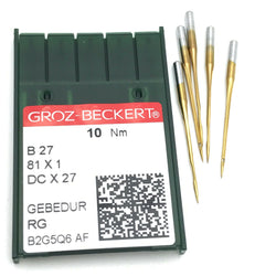 100 Pk. Groz-Beckert B27, DCX27, 81X1 Gebedur Titanium Industrial Serger Needles