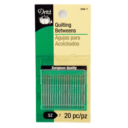 Dritz 20 Quilting Betweens Hand Sewing Needles, Size 7, #56B-7