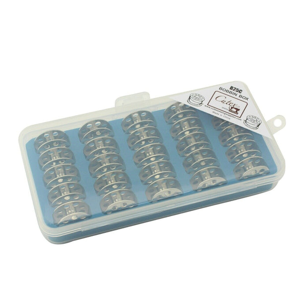 Cutex Pack Cutex Pack of 25 Juki DU-141, DU-1181N Bobbins With Storage Case ...