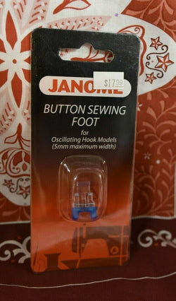 Janome Button Sewing Foot  #200131007 For Oscillating Hook Models(5mm Max Width)