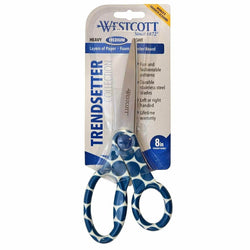 Westcott 8" Trendsetter Collection Large Dot Straight Handle Scissors