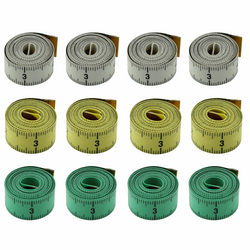 12 Pk. 60" Long, 3/4" Wide, Fiberglass Tape Measures for Sewing & Tailoring