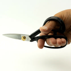 Eagle 7" Large Ring Short Tip Bent Trimmers Multi-Purpose Scissors With Case