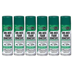 6 Pack AlbaChem Dri-Web Foam Adhesive Spray 12 Oz. 1075