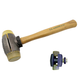 C.S. Osborne Urethane Split Head Hammer #395-2U, Size 2, Made In USA