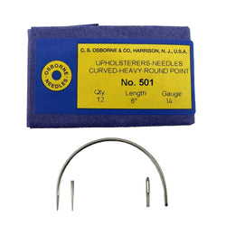 C.S. Osborne Pack Of 12 Curved Needles Heavy #501-6 (Size 6")