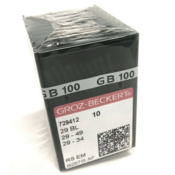 100 Pk. Groz-Beckert 29BL, 29-49, LWX2T, LWX6T Blindstitch Machine Needles