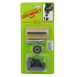 C.S. Osborne Set-It-Yourself Grommet Kit K233-0, 1/4" Hole, W/ Black Grommets