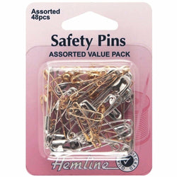 Safety Pins Assorted Value Pack 48 Pcs. Hemline 415.99