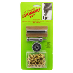 C.S. Osborne Set-It-Yourself Grommet Kit K234-1, 9/32" Hole, W/ Brass Grommets