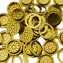 C.S. Osborne Brass Plain Rim Ventilators #V-1, Size 3/4", 144 Sets