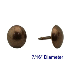 C.S. Osborne 1000 Pcs 7/16" Diameter Antique Oxidized Nail #6990-AO-1/2 Tacks