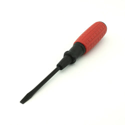 7" All Purpose Screwdriver, 3/16" Flat Tip Cushion Grip Plastic Handle