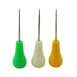 Set of 3 Plastic Handle Sewing Awl - Sharp Straight End Point