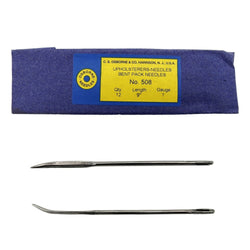 C.S. Osborne Pack Of 12 Bent Pack Needles #508, Size 9" Upholsterers Needle