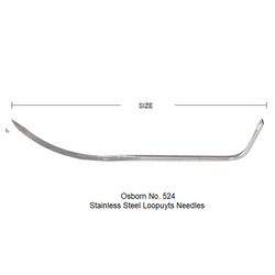 C.S. Osborne Pack of 12 Loopuyt Needles #524 - Pick Size