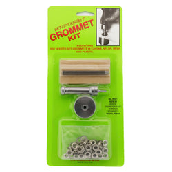 C.S. Osborne Set-It-Yourself Grommet Kit K231-00, 3/16" Hole, W/ Nickel Grommets