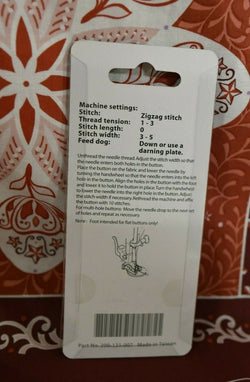 Janome Button Sewing Foot  #200131007 For Oscillating Hook Models(5mm Max Width)