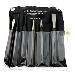 C.S. Osborne 6-Piece Punch & Cold Chisel Set K-327 Made In USA