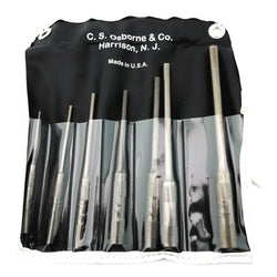 C.S. Osborne 7-Piece Roll Pin Punch Set K-356 Made In USA