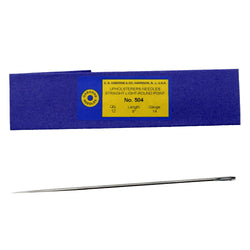 C.S. Osborne 12 Pk. Straight Single Round Point Needle #504, 8" Long, 14 Gauge