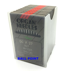100 ORGAN DCX27 B27 Ball-Point Industrial Serger Overlock Machine Needles