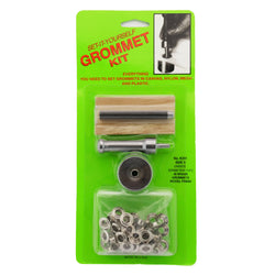 C.S. Osborne Set-It-Yourself Grommet Kit K231-0, 1/4" Hole, W/ Nickel Grommets