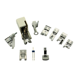 9 Pc Presser Foot + Twin Needle Set For Home Sewing Machines