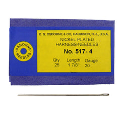 C.S. Osborne Pack Of 25 Harness Needles #517 (517-4) Size 4 Made In USA