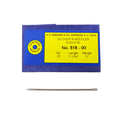 C.S. Osborne Pack Of 25 Glover's Needles #518 (518-00) Size 00 Made In USA
