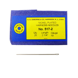 C.S. Osborne Pack Of 25 Harness Needles #517 (517-2) Size 2 Made In USA