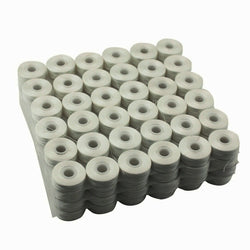 Cutex L-Size White Polyester Prewound Embroidery Bobbins - 144/Pk