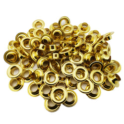 C.S. Osborne Brass Grommets & Washers #G1-0 Size 0 (1/4" Hole) 144 Sets