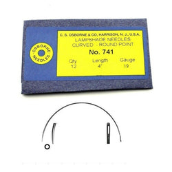 C.S. Osborne Curved Lampshade Needles #741, Size 4", 19 Gauge, 12/pk.