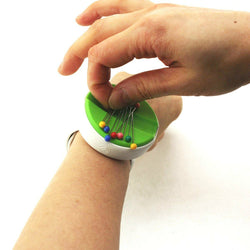 Magnetic Wrist Pin Cushion, Pins & Needles Holder - Pick Color