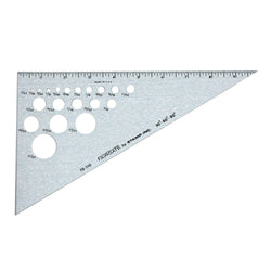 Fairgate 10" 30/60/90 Aluminum Triangle Rule With 20 Circles 70-110